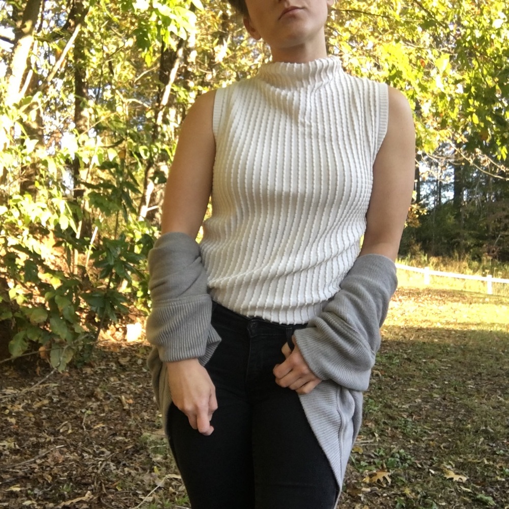 Rachel Rachel Roy High Neck Sleeveless Sweater